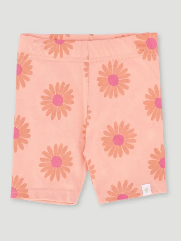 Pre-Girls Floral Print Cycle Short - Peach sold by Edgars