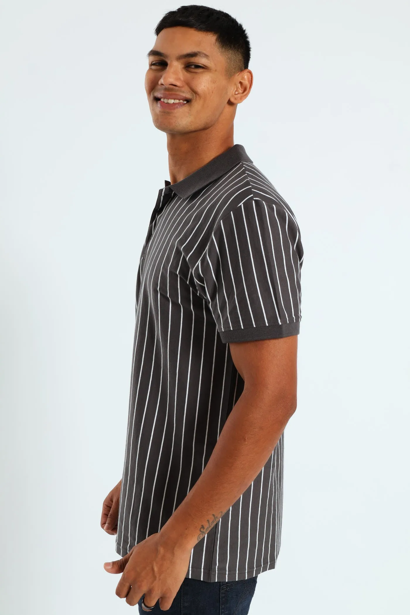 Vertical Stripe Golfer - Charcoal sold by Edgars product image thumbnail 2