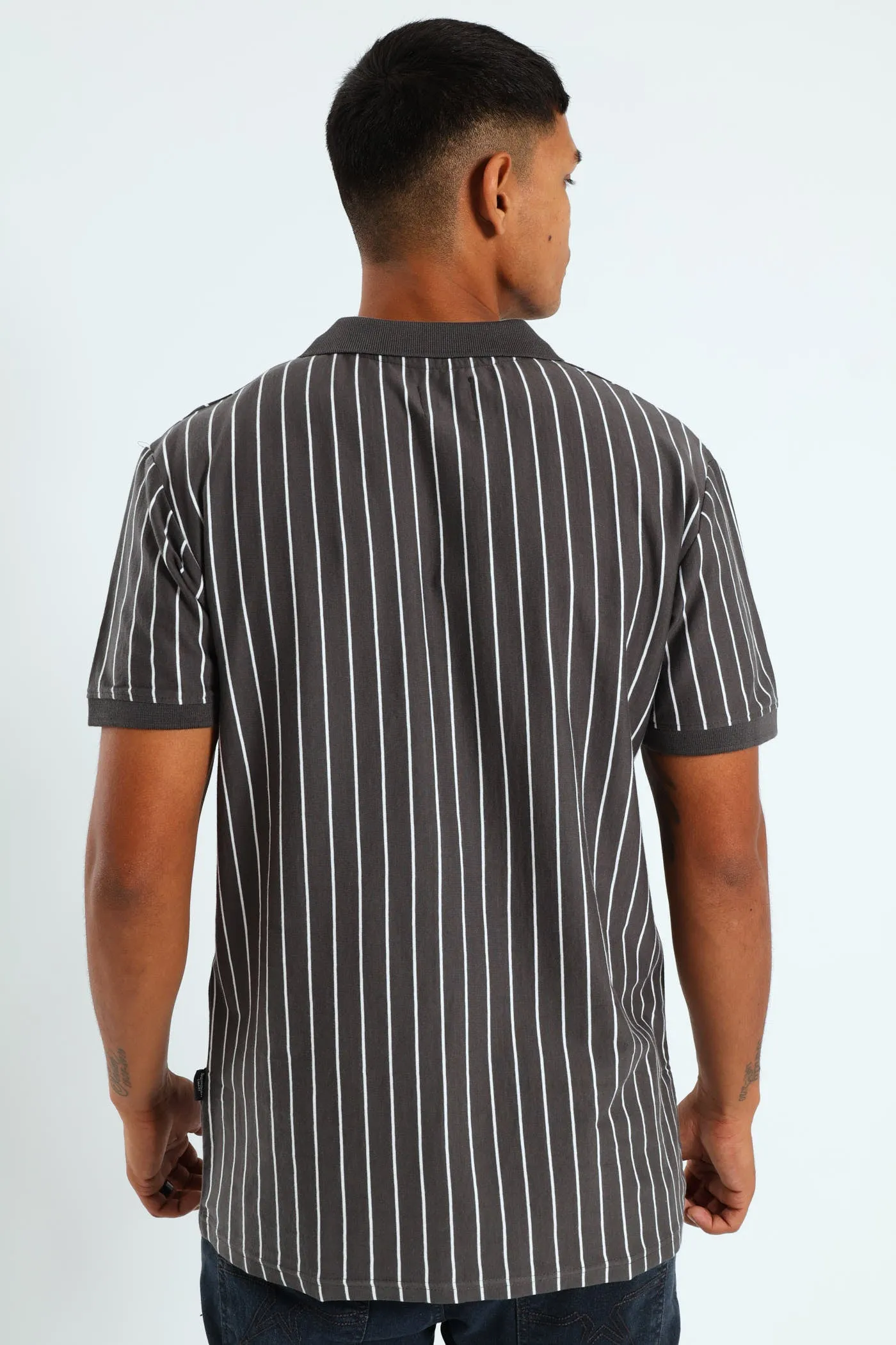 Vertical Stripe Golfer - Charcoal sold by Edgars product image thumbnail 3