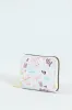 Floral Print Zip Around Purse - White sold by Edgars