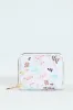 Floral Print Zip Around Purse - White sold by Edgars