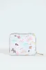 Floral Print Zip Around Purse - White sold by Edgars