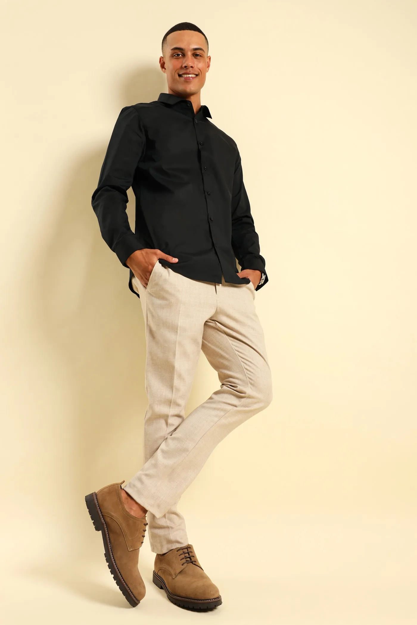 Panel Shoulder Shirt - Black sold by Edgars