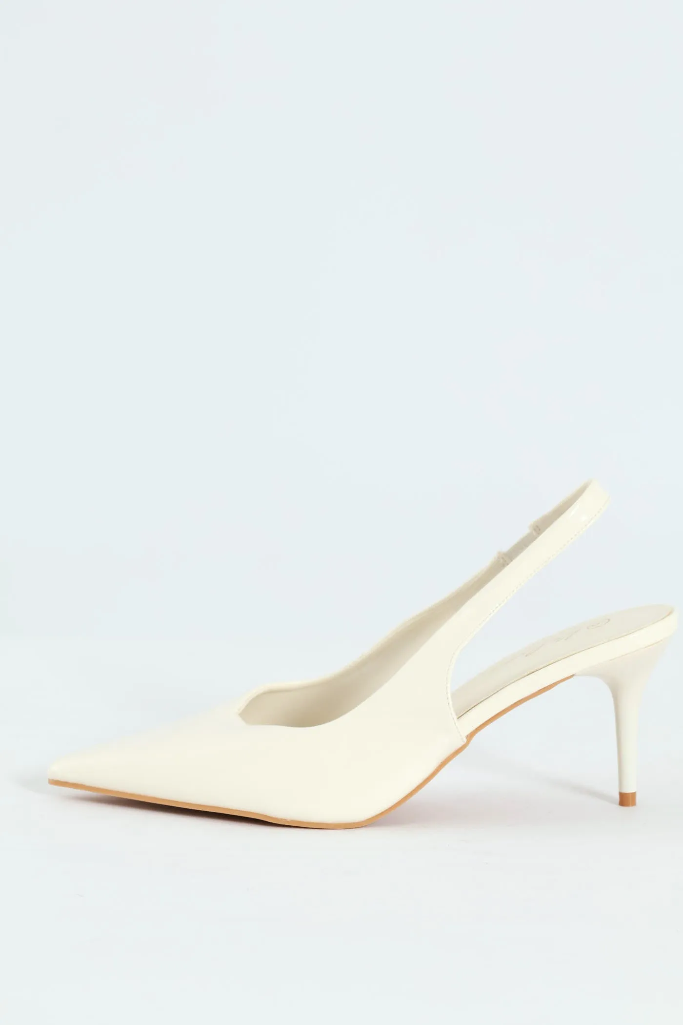 V-Cut Sling Back Kitten Heel - White sold by Edgars product image thumbnail 4