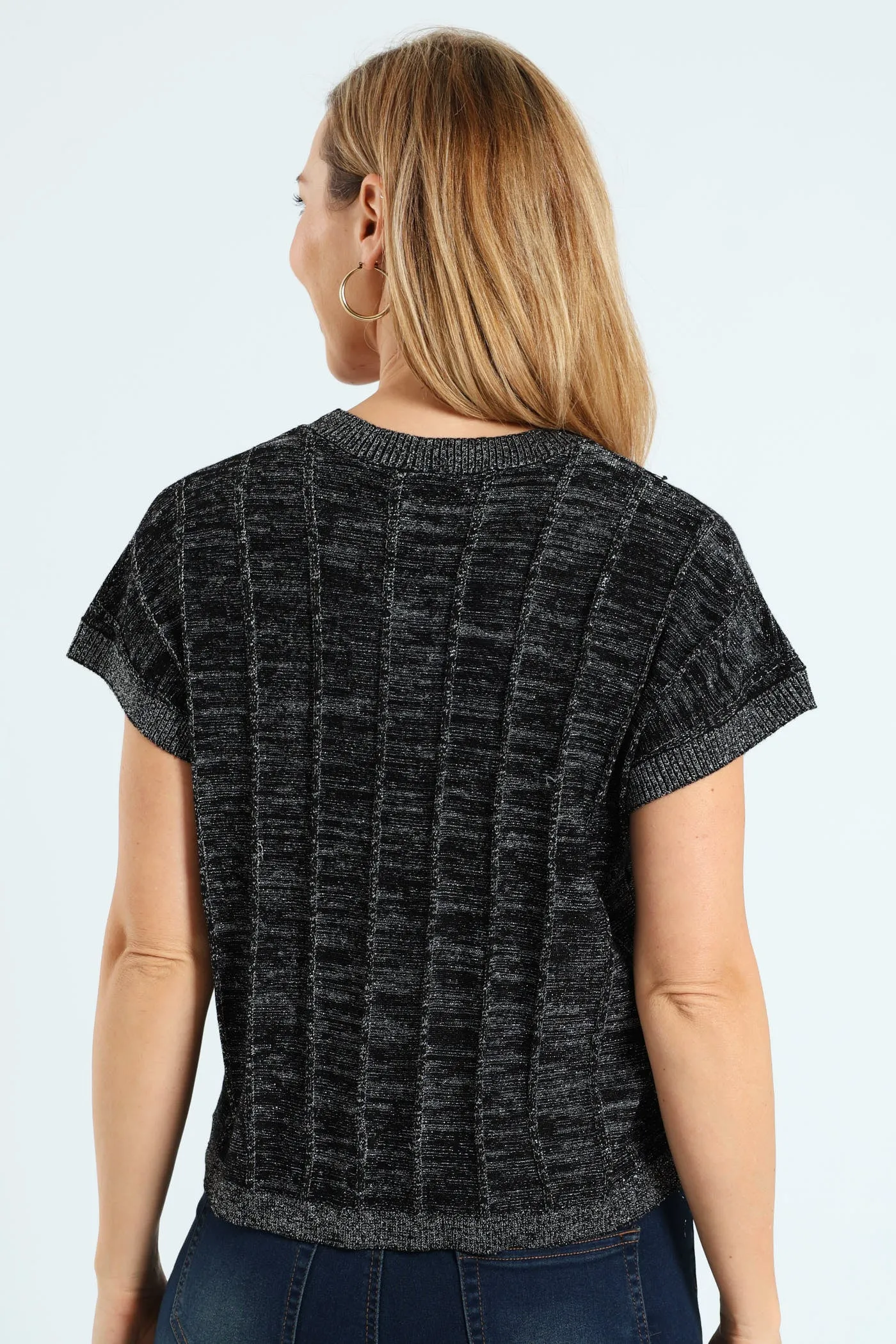 Lurex Pintuck Grown On Sweater - Black sold by Edgars product image thumbnail 4