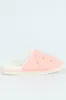 Small Embroidered Hearts Slipper - Blush sold by Edgars