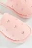Small Embroidered Hearts Slipper - Blush sold by Edgars