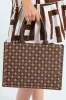 All Over Print Shopper Bag - Brown sold by Edgars