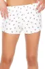 Knit Sleep Shorts - White/Red sold by Edgars