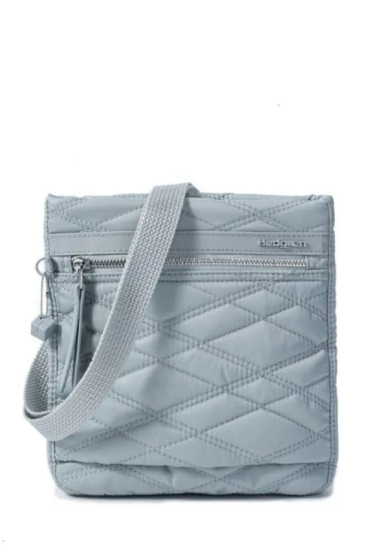 Inner City Quilted Shoulder Bag - Pearl Blue sold by Edgars