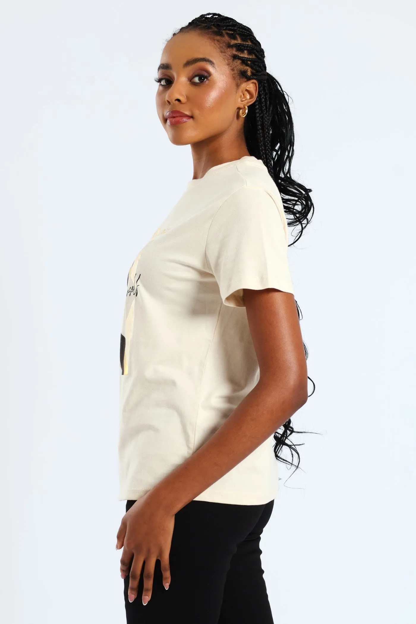 True Elegance Abstract Frame Foil Tee - Light Stone sold by Edgars product image thumbnail 2