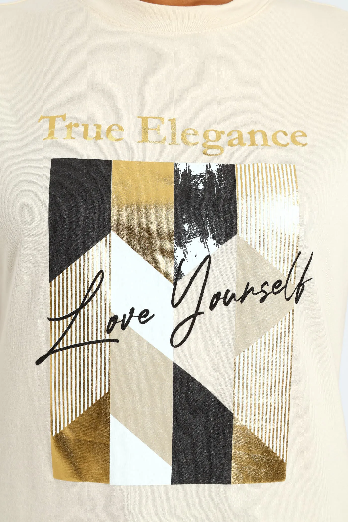 True Elegance Abstract Frame Foil Tee - Light Stone sold by Edgars product image thumbnail 4