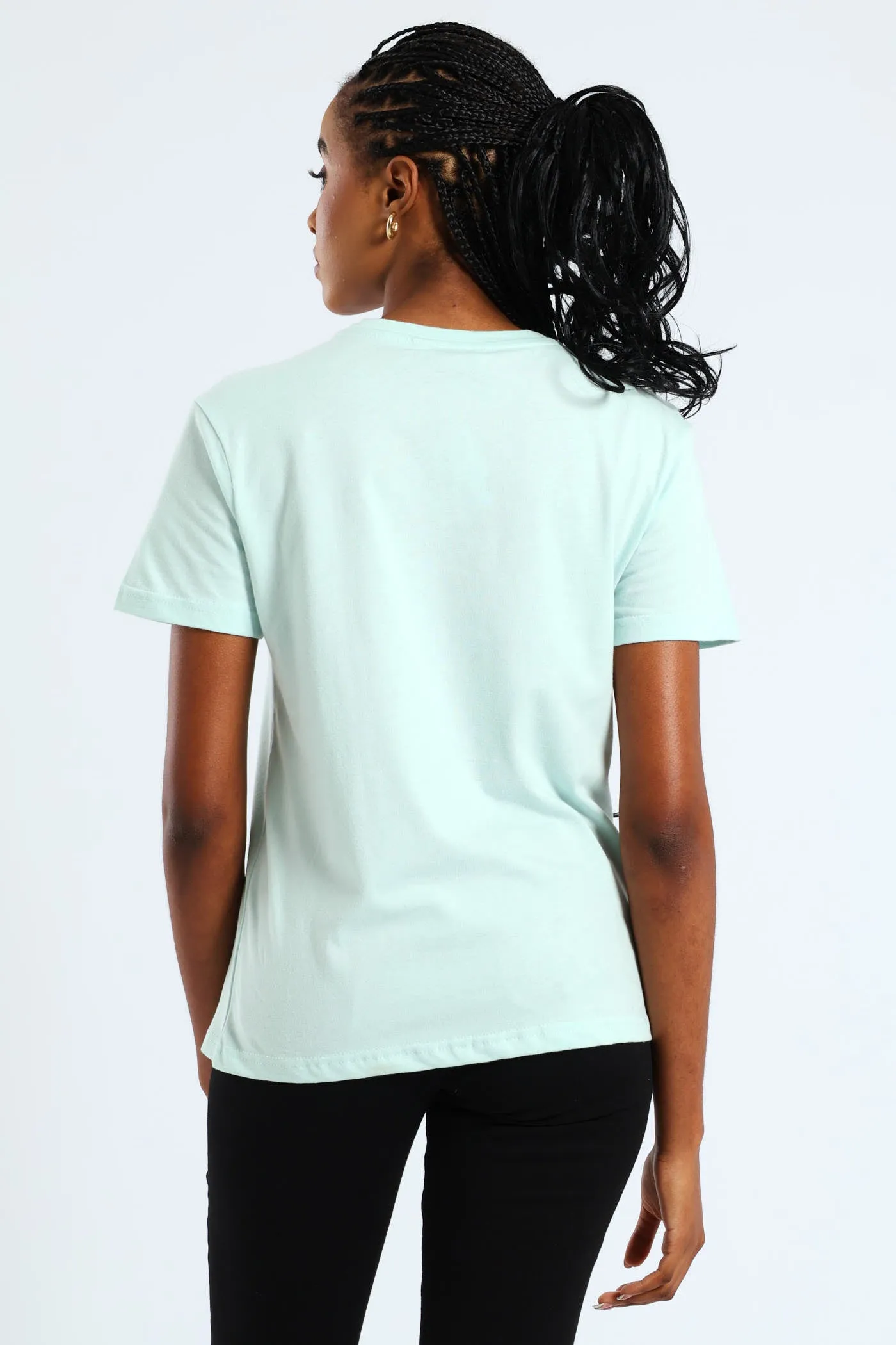 Romantic French Slogan Hearts Foil Tee - Light Blue sold by Edgars product image thumbnail 3