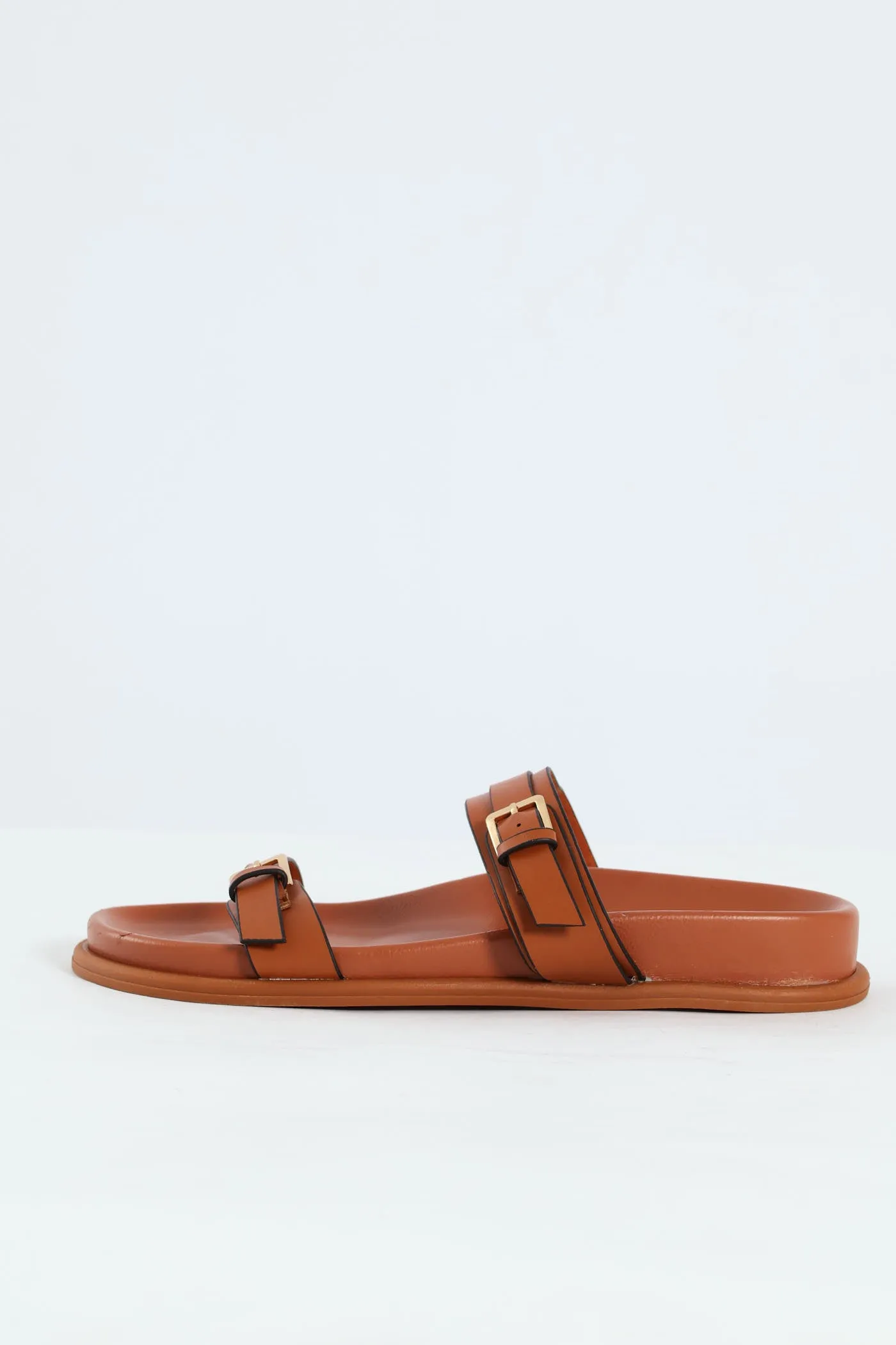 Buckle Detail Double Band Mule Sandal - Tan sold by Edgars product image thumbnail 4