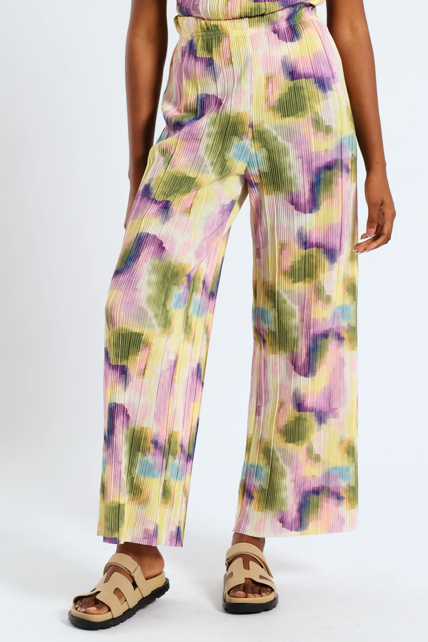 Pull-On Printed Plisse Wideleg Pants - Multi sold by Edgars product image thumbnail 2