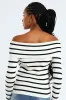 Bardot Stripe Knitwear Top - White/Black sold by Edgars