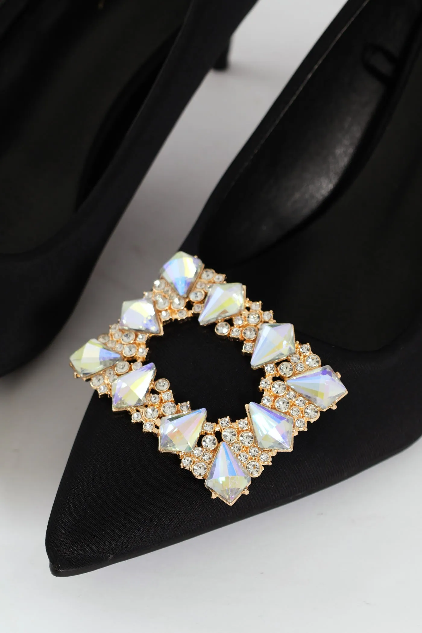 Square Diamante Trim Kitten Court Heel - Black sold by Edgars product image thumbnail 2