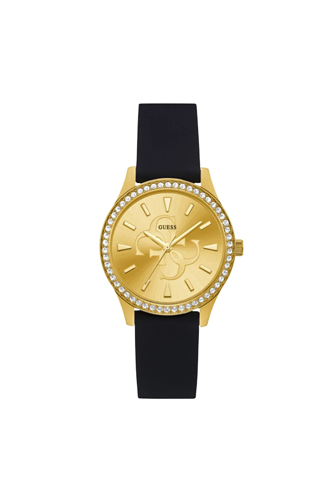 Gold Case & Dial Watch With Black Silicon Strap - Gold sold by Edgars