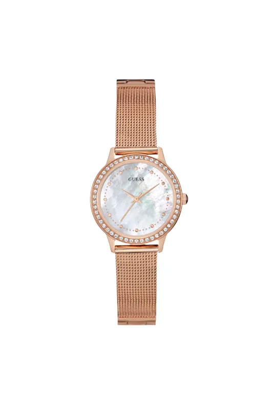 Rose Gold Case With Crystals & Mesh Bracelet Watch - Rose Gold sold by Edgars 