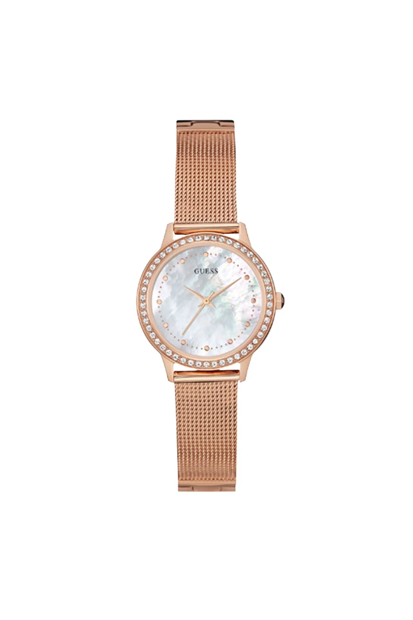 Rose Gold Case With Crystals & Mesh Bracelet Watch - Rose Gold sold by Edgars