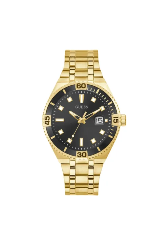 Gold Case Watch With Black Dial & Bracelet - Gold sold by Edgars 