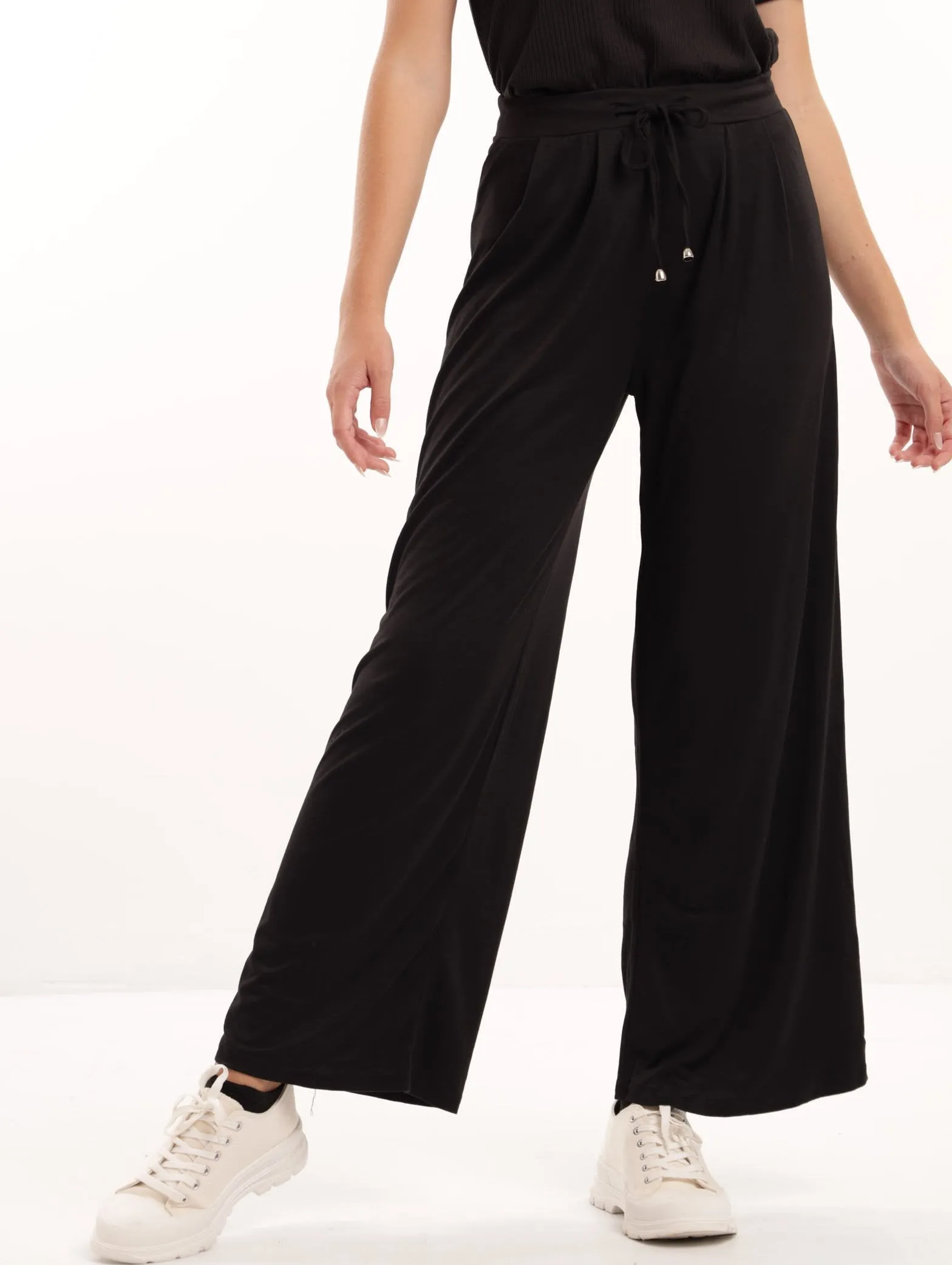 Ladies Knit Wideleg Pant - Black sold by Edgars