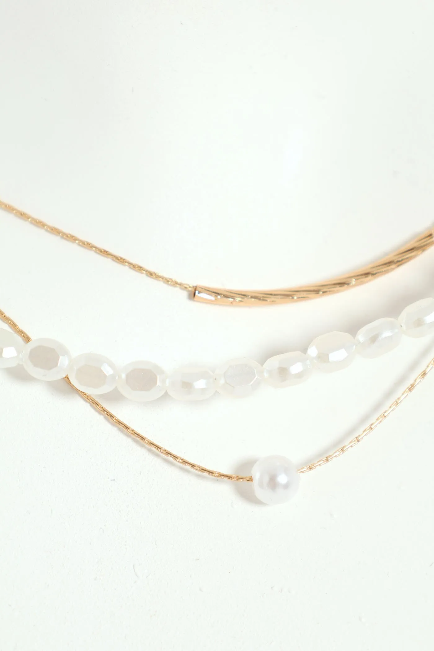 3 Layer Pearl Bead Necklace - Gold sold by Edgars product image thumbnail 2