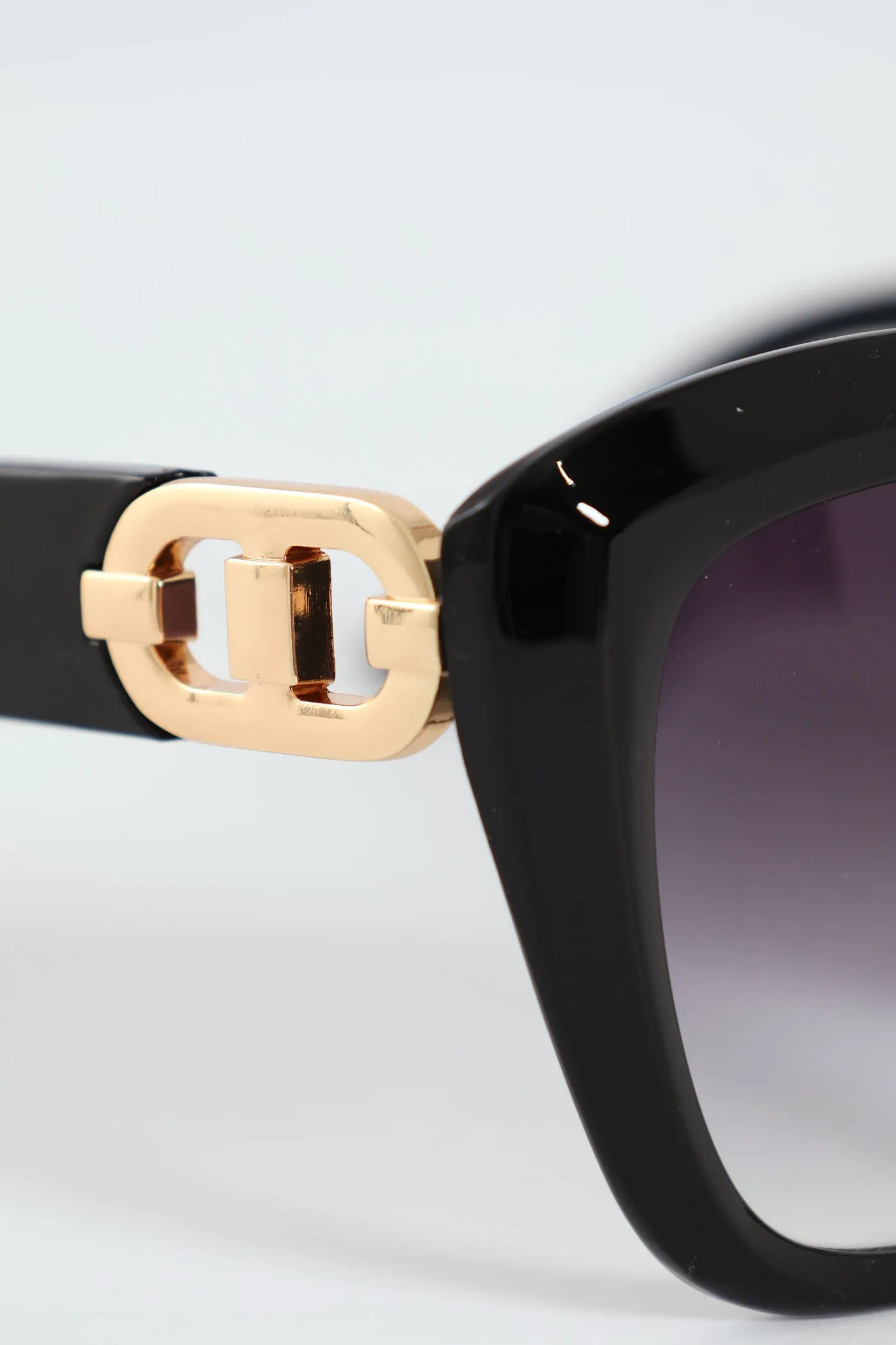 Gold Detail Temple Rounded Cateye Sunglasses - Black sold by Edgars product image thumbnail 2