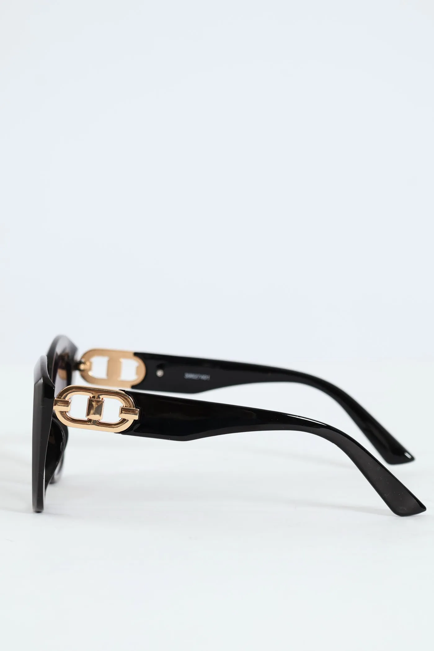 Gold Detail Temple Rounded Cateye Sunglasses - Black sold by Edgars product image thumbnail 3