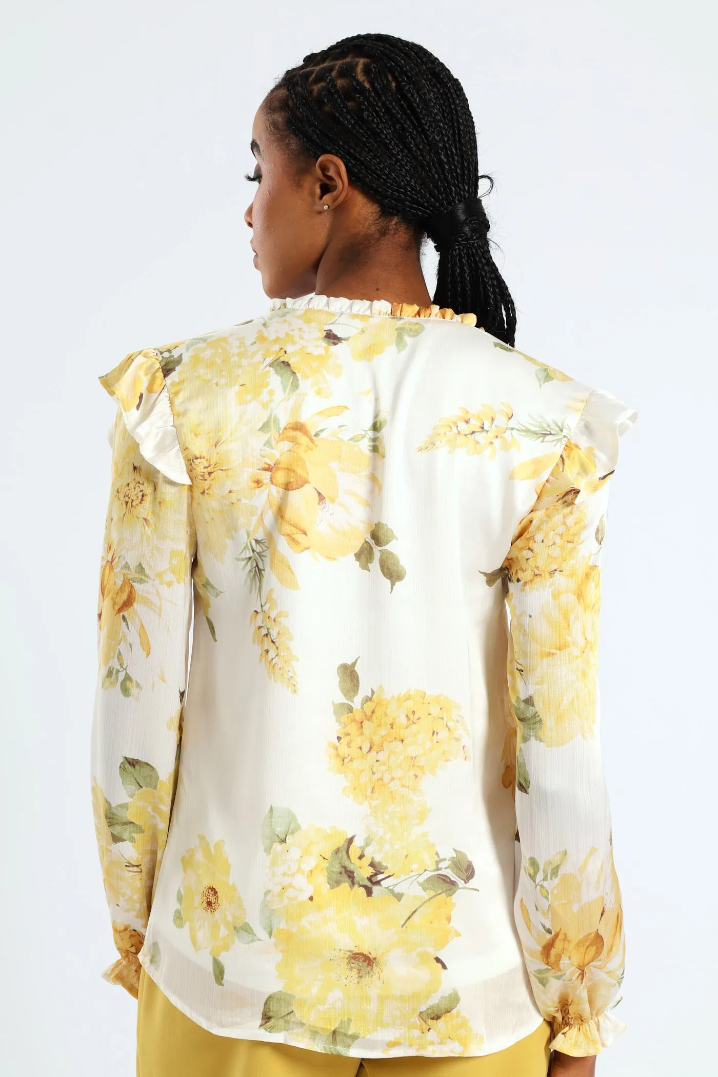 V-Neck Ruffle Blouse - Cream sold by Edgars product image thumbnail 4