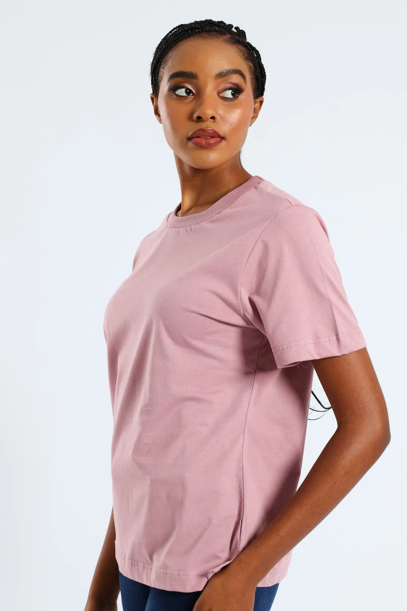 Short Sleeve Cotton Boxy Tee - Mauve sold by Edgars product image thumbnail 3