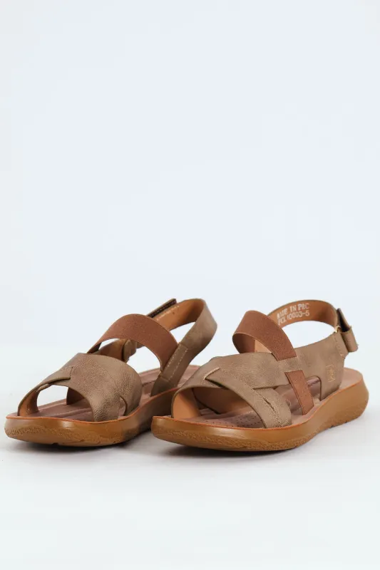 Ankle Strap Sandal - Beige sold by Edgars