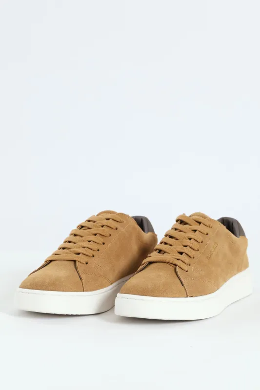 Suede Court Sneaker - Stone sold by Edgars