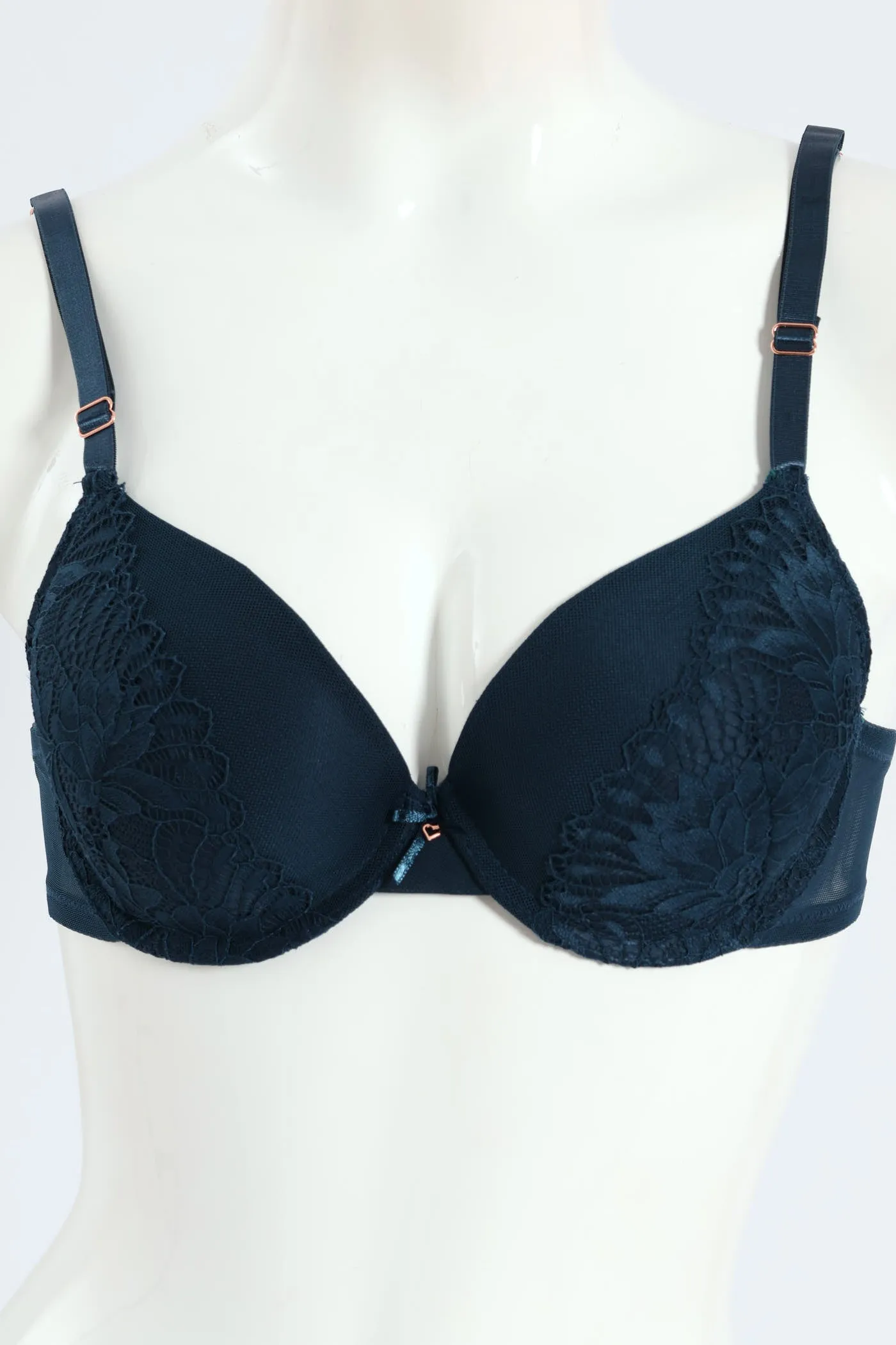 2 Pack Lace & Mesh Plunge Bra - Teal/Slate sold by Edgars product image thumbnail 3