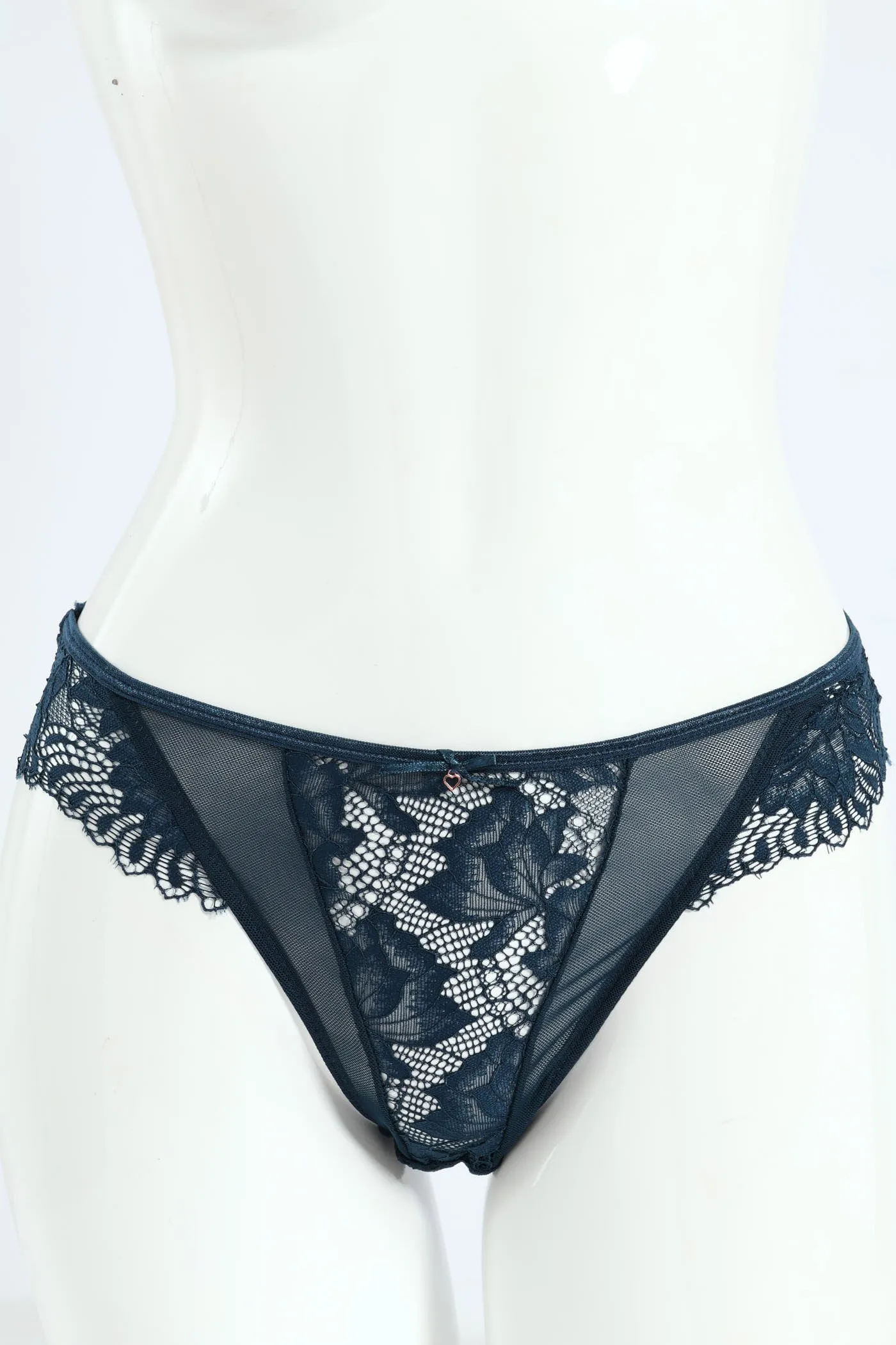 2 Pack Lace & Mesh Brazilian Panties - Teal/Slate sold by Edgars product image thumbnail 2
