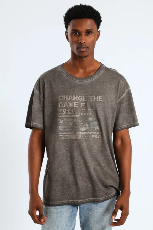 Brenner Oversized Tee - Dark Grey sold by Edgars