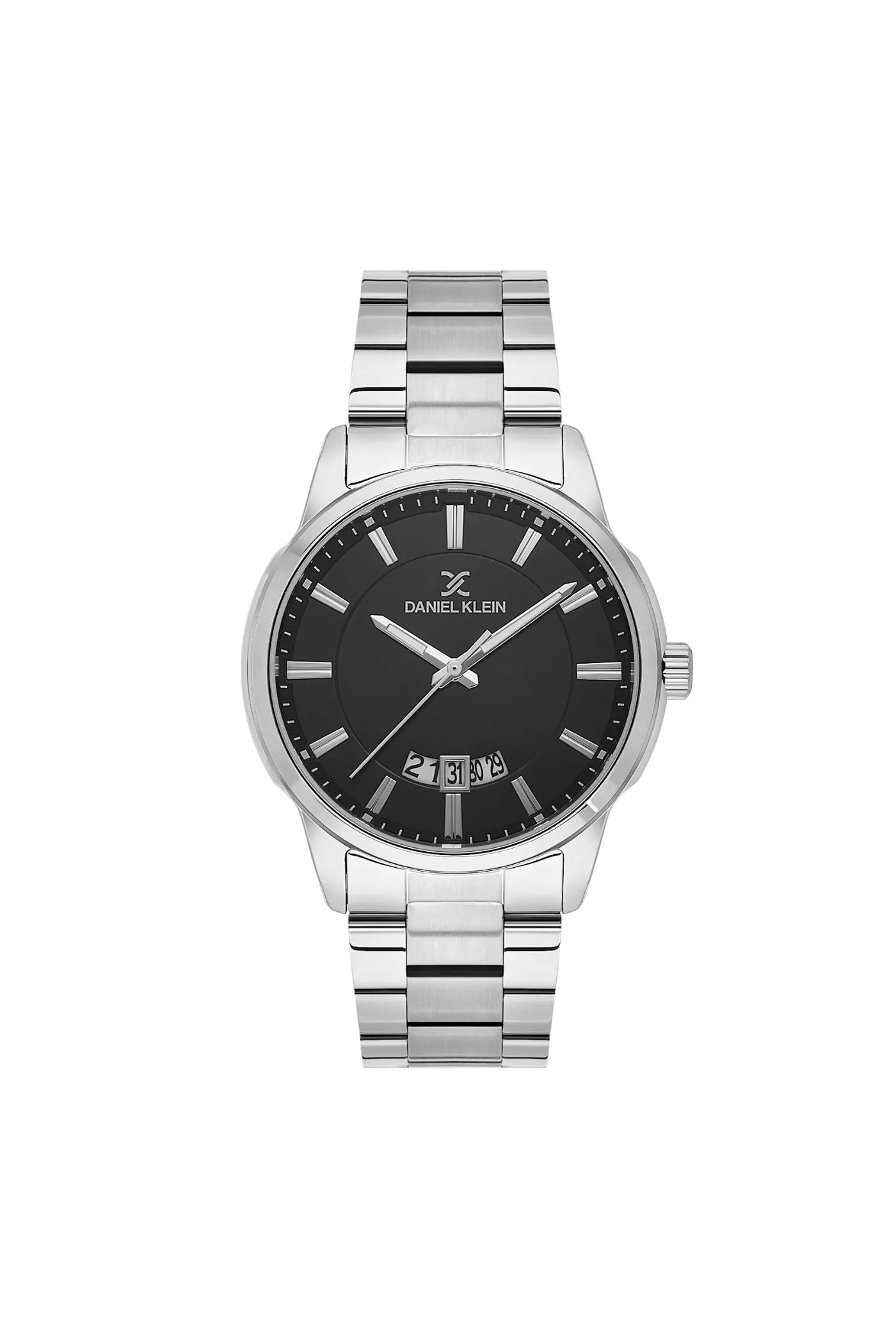 Stainless Steel Case Black Dial Bracelet Watch - Silver sold by Edgars