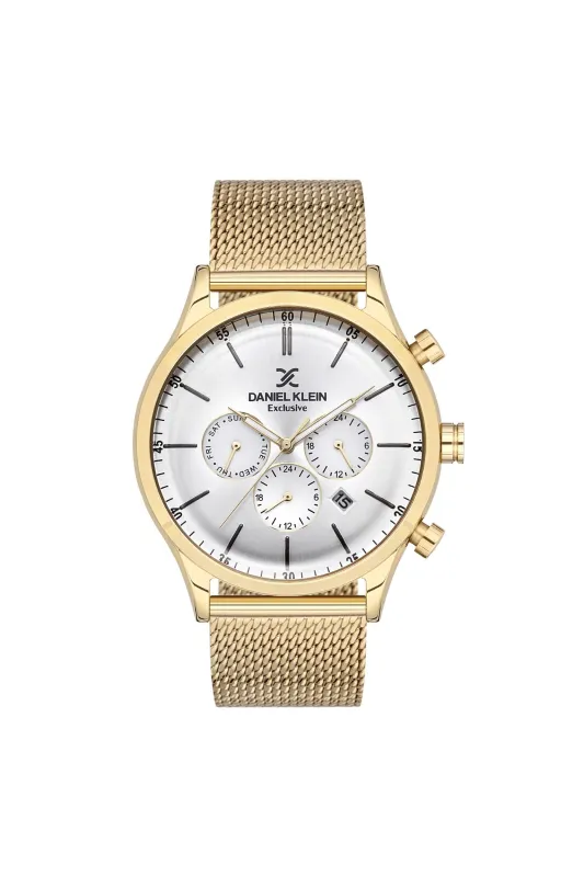 Gold Case & White Dial 3 Hand Analogue Watch - Gold sold by Edgars
