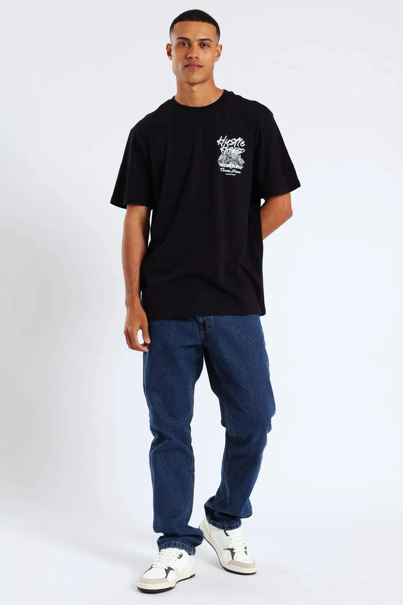 Hustle Front & Back Tee - Black sold by Edgars product image thumbnail 2