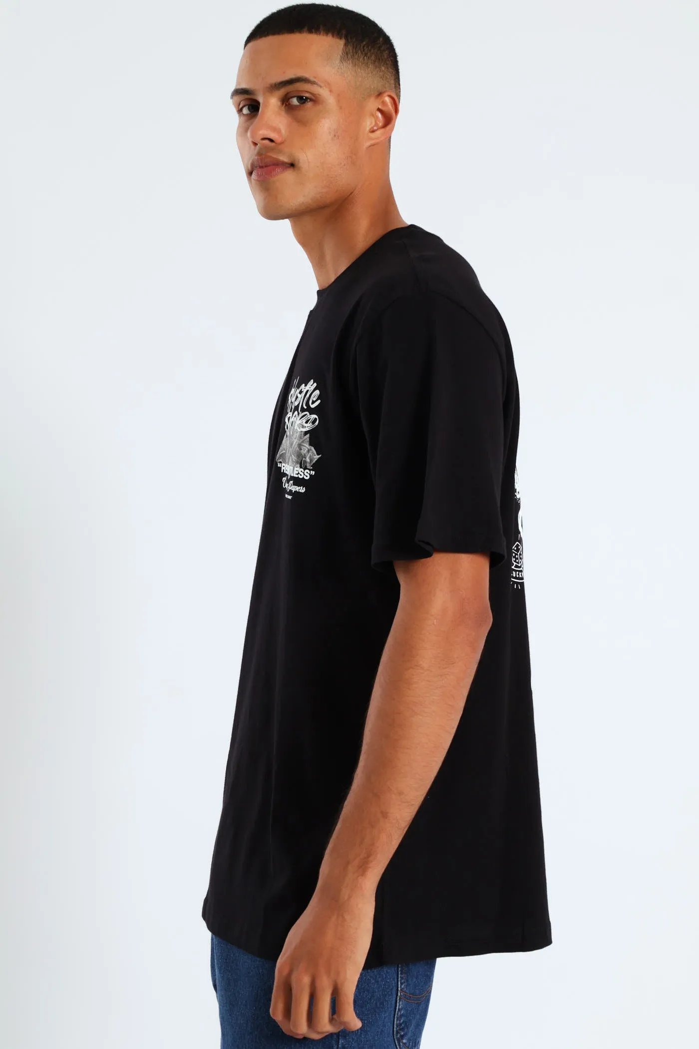 Hustle Front & Back Tee - Black sold by Edgars product image thumbnail 3