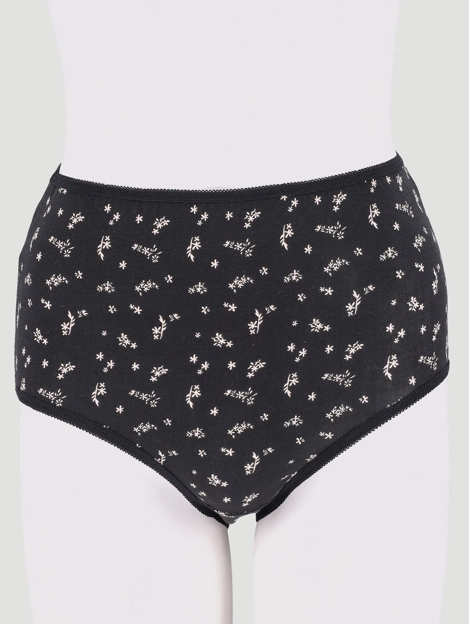 3 Pack Cotton Stretch Brief Panties - Black/Peach/White sold by Edgars product image thumbnail 2