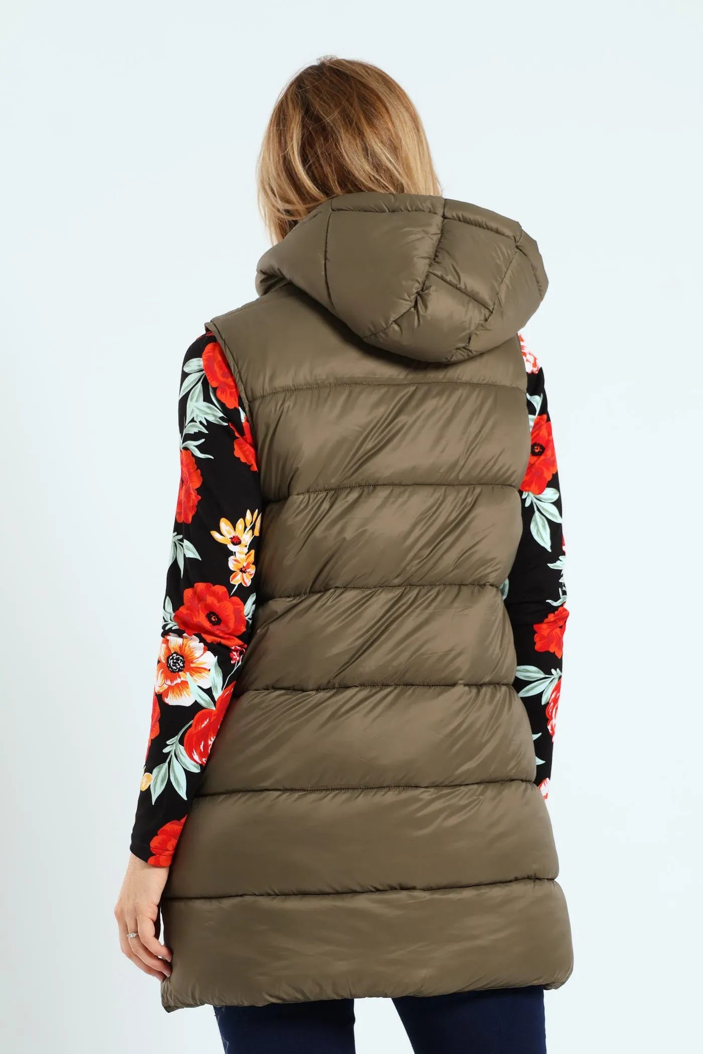 Sleeveless Zip Detail Puffer Gilet - Dark Sage sold by Edgars product image thumbnail 4