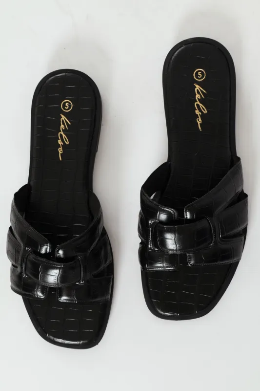 Interlinked Mule Sandal On Fashion Outsole - Black sold by Edgars 