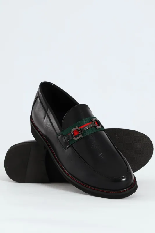 Tape & Trim Upper Detail Slip On Formal Shoe  - Black sold by Edgars 