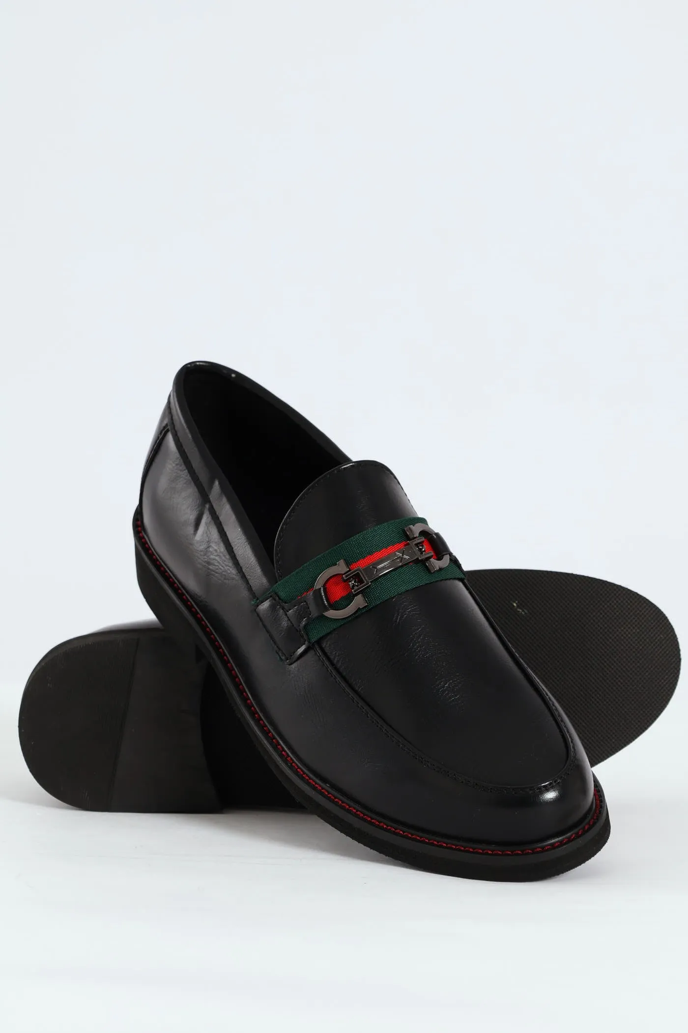 Tape & Trim Upper Detail Slip On Formal Shoe - Black sold by Edgars