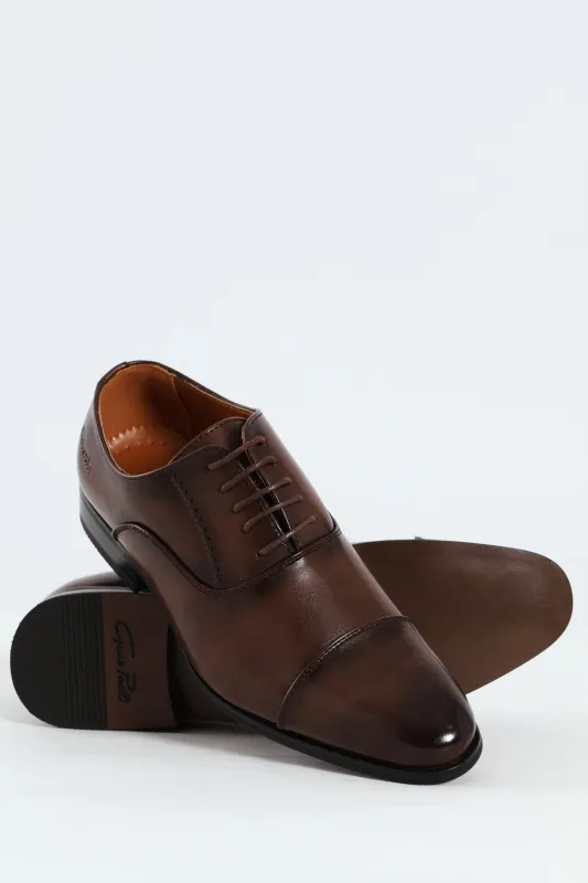 Plain Toe Cap Oxford Shoe - Brown sold by Edgars