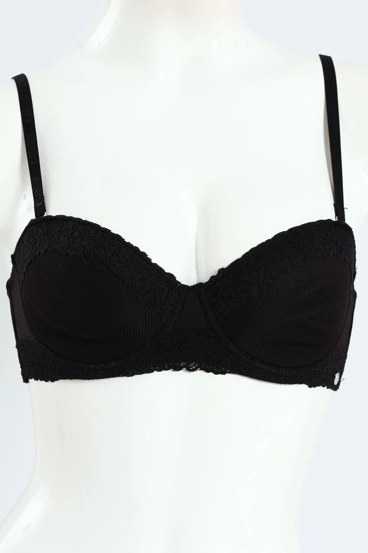 2 Pack Multiway Lace Trim Bra - Milk/Black sold by Edgars