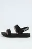 Double Strap Ankle Strap Sandal - Black sold by Edgars