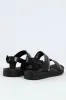 Double Strap Ankle Strap Sandal - Black sold by Edgars