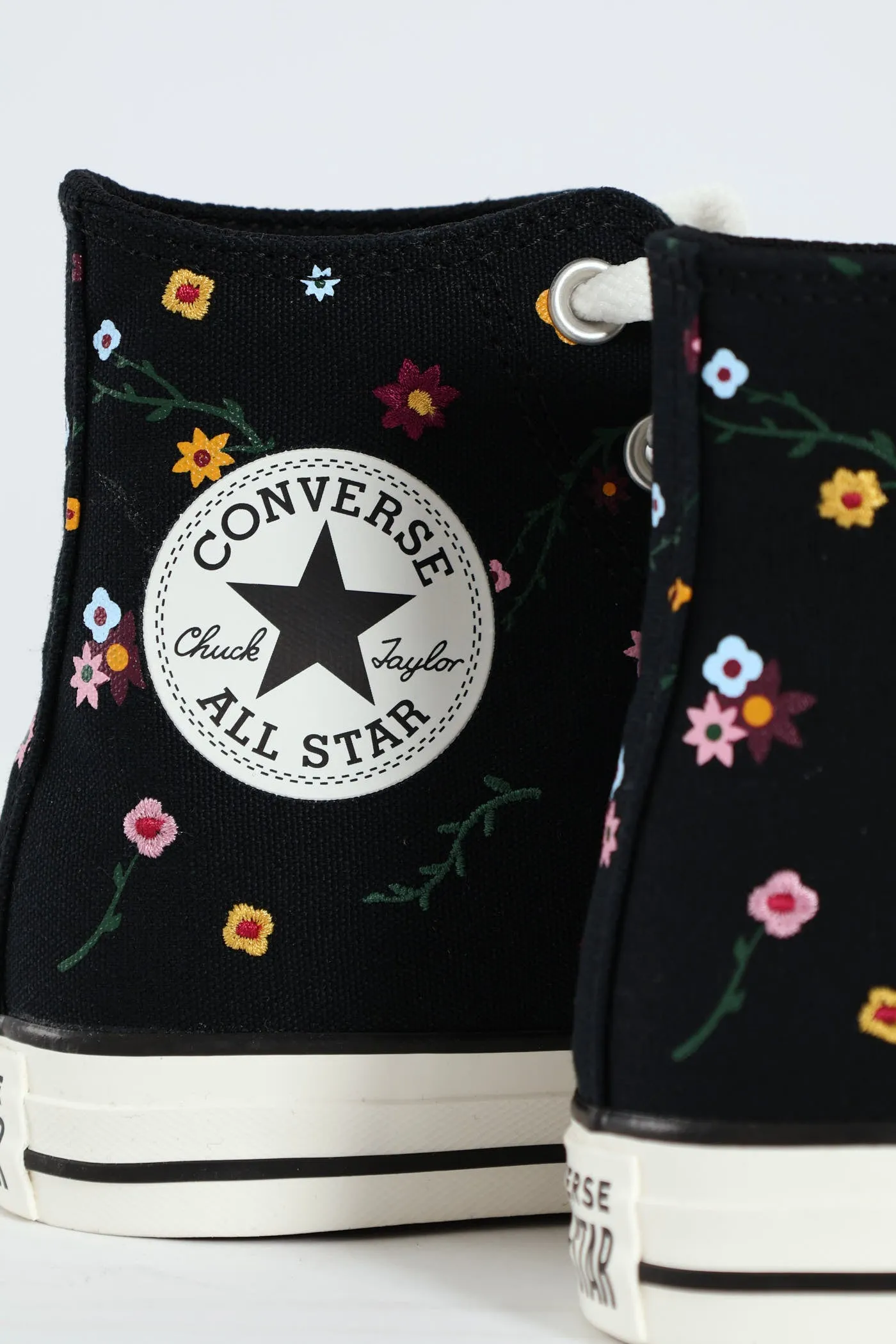 Chuck Taylor All Star Embroidered Floral Sneaker - Black sold by Edgars product image thumbnail 2